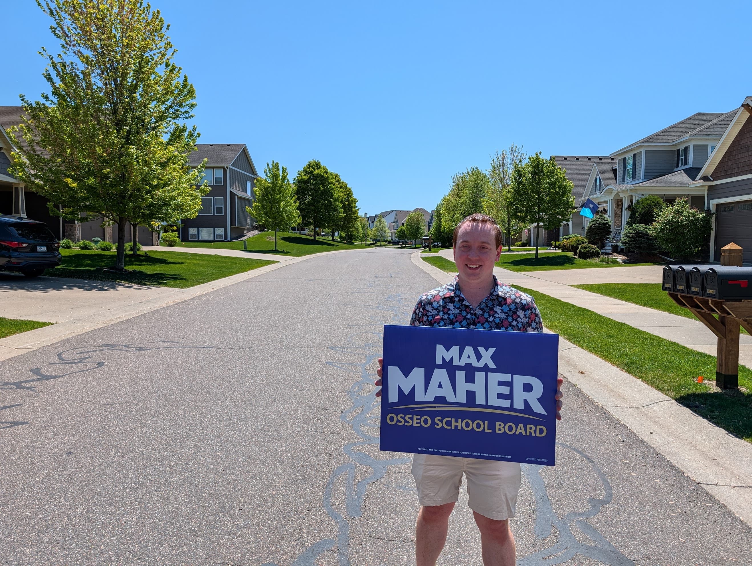 Max Maher for Osseo School Board yard signs
