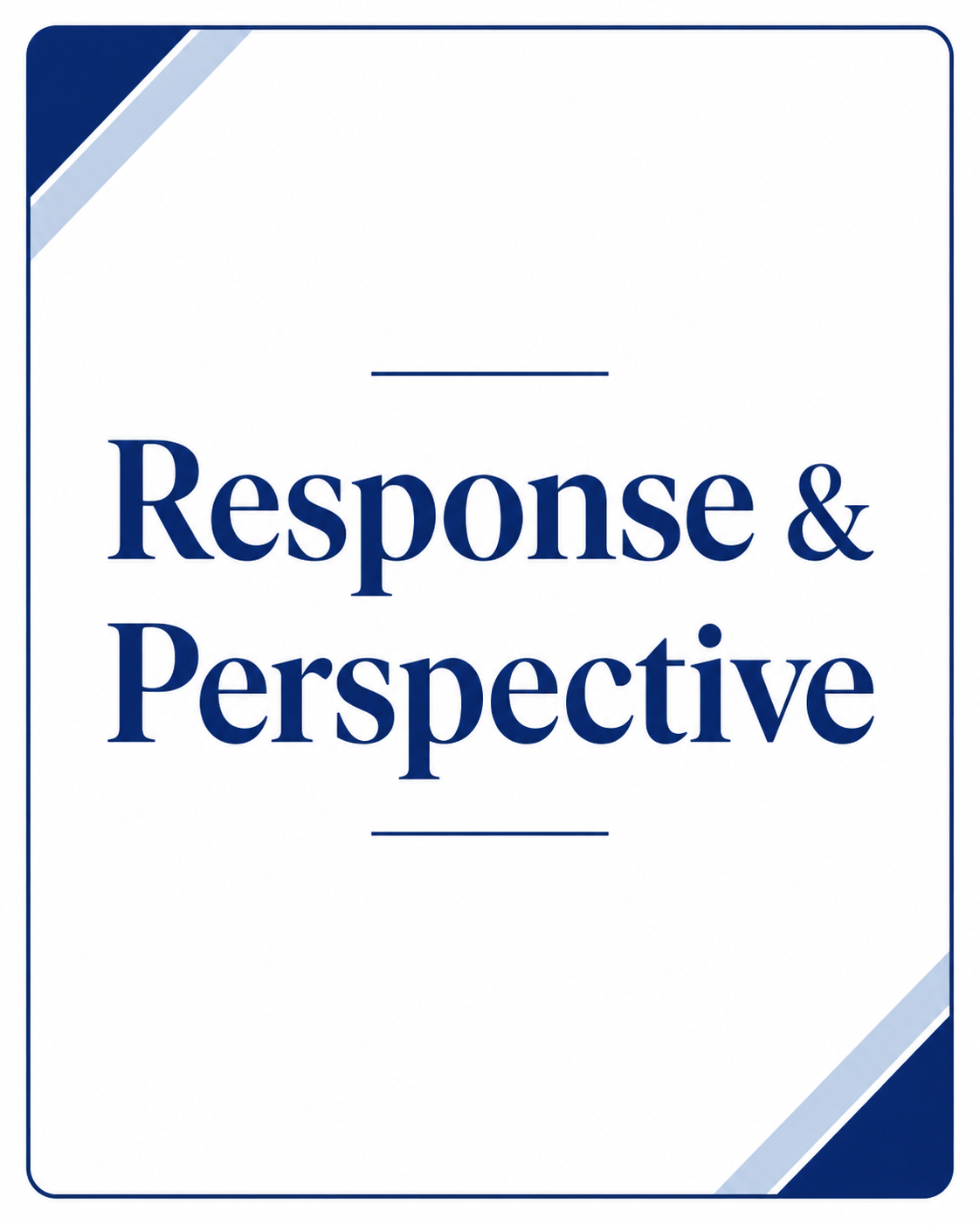 Response and Perspective graphic